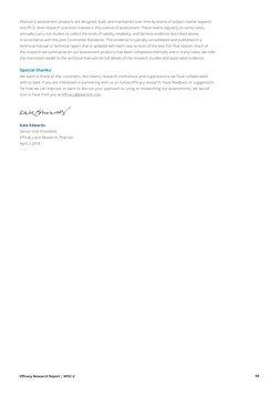 Efficacy Research Report | WISC-V
04
Pearson’s assessment products are designed, built, and maintained over time by teams of