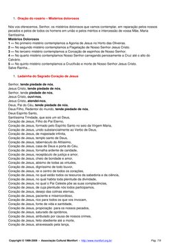1. Oração do rosário – Mistérios dolorosos 
Nós vos oferecemos, Senhor, os mistérios dolorosos que vamos contemplar, em r