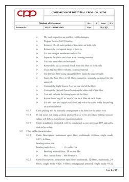 Fiber Optic Cable Installation Guidelines | PDF | Optical Fiber ...