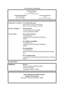 © UNIVERSITY OF MUMBAI
Published by
: Director
Institute of Distance and Open Learning ,
University of Mumbai,
Vidyanagari, M