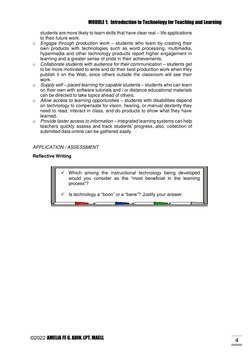 MODULE 1: Introduction To Technology For Teaching and Learning | PDF ...