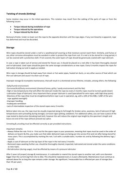 Page 6 of 13 
 
 
 
Twisting of strands (kinking) 
 
Some rotation may occur in the initial operations. This rotation may res