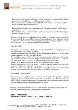 Mármoles, Granitos, Losetas Coloniales, Terrazos, Baldosas 
nacionales e importadas y servicios en general 
 
www.ecasaperu.c