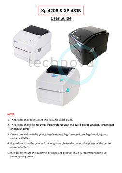 Xprinter XP-420B & XP-480B User Guide | PDF | Printer (Computing ...