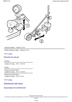 Juego de cojinetes
máximo 0,1 mm
.....
Rodillo de balancín, juego
máximo 0,1 mm
.....
Volver a 
.
Índice
Resortes de válvula