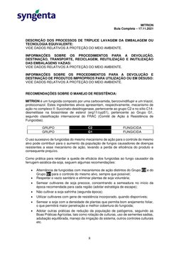 Bula do Fungicida Mitrion da Syngenta | PDF | Bile | Embalagem e rotulagem