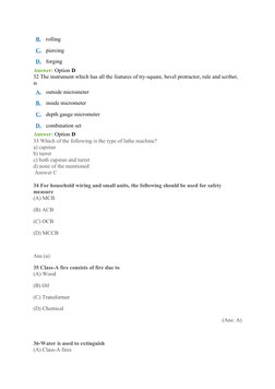 ITI Fitter Exam Questions and Answers | PDF | Machining | Accuracy And ...
