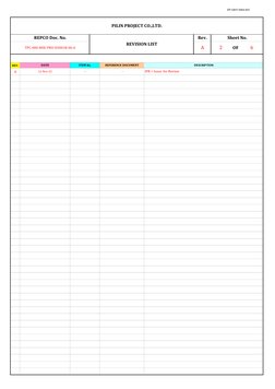 EP-CM-F-0004-003
REV.
A
0
22-Jan-18
 -
 -
IFC = Issue  for Construction
DATE
ITEM No.
REFERENCE DOCUMENT
DESCRIPTION
12-Nov-2