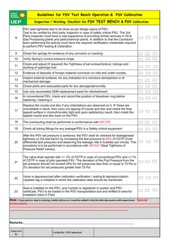 PSV Testing and Calibration Guidelines | PDF | Valve | Personal ...