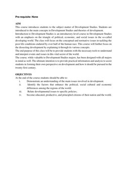 Introduction to Development Studies Notes | PDF | Gross Domestic ...
