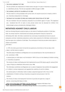 7/1/22, 11:54 PM
Project On Child Labour - Business Studies Class 12
THE CHILD LABOURACT OF 1986
This law prohibits the emplo