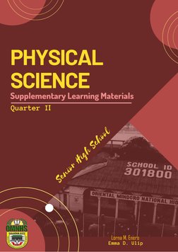SUPPLEMENTARY LEARNING MATERIALS IN PHYSICAL SCIENCE