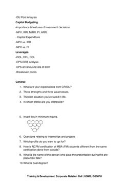 CRISIL Interview Preparation Guide | PDF | Net Present Value | Internal ...