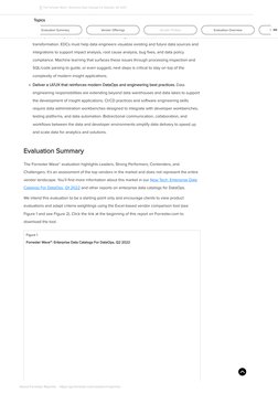 and backlogs have a home in the EDC to keep in sync with CI/CD and harmonize the
development and delivery processes between d