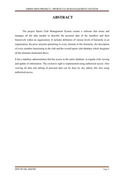 Sports Club Management System Project | PDF | Php | Databases