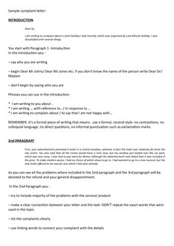 How to Write a Complaint Letter | PDF | Foreign Language Studies