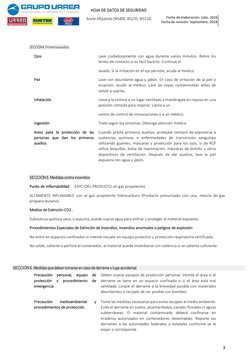 HOJA DE DATOS DE SEGURIDAD 
Aceite Aflojatodo (WS400, WS235, WS110)