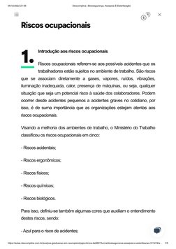 05/12/2022 21:06
Descomplica | Biossegurança, Assepsia E Esterilização
https://aulas.descomplica.com.br/pos/pos-graduacao-em-