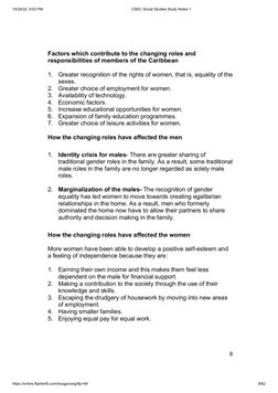 CSEC Social Studies Study Notes 1 | PDF