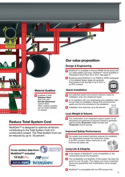 ­5
Design & Engineering
MultiGrid™ is available in Aveva’s PDMS format along with 
our cable ladders and trays. MultiGrid™ wi