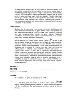 Regras do Chat do Cellbit | PDF | Spamming | Pedofilia