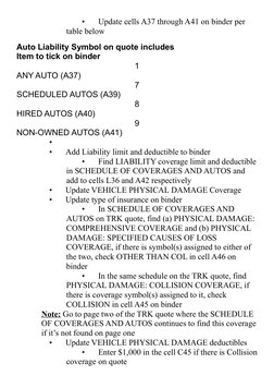 Auto Binder Example Acord Binder Preparation Guide | PDF | Deductible | Insurance