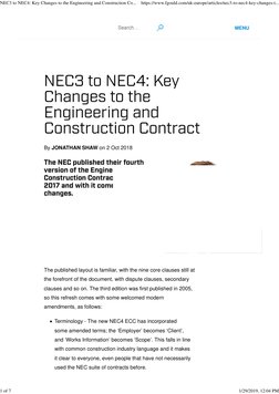 NEC3 vs NEC4: Key Contract Changes | PDF | Business | Economies