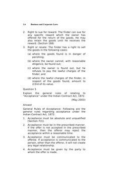 Business and Corporate Laws
2. Right to sue for reward. The finder can sue for 
any  specific  reward  which  the  owner  has