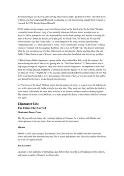 Bowker failing to save Kiowa and worrying about why he didn’t get the Silver Star. The letter shook
O’Brien, who had congratu