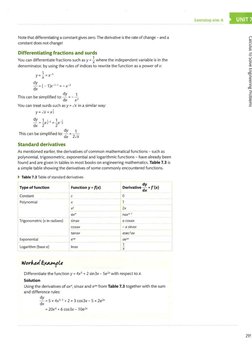 Note that differentiating a constant gives zero. The derivative is the rate of change - and a 
constant does not change! 
Dif