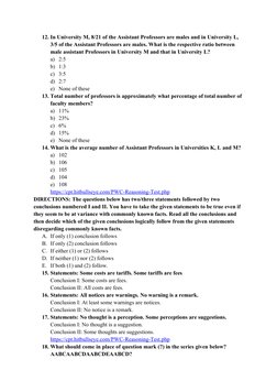 PWC Aptitude and Reasoning Test Questions | PDF | Speed