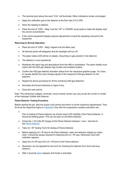 
The decimal point above the word “CAL” will illuminate. Other indications remain unchanged.

Apply the calibration gas to