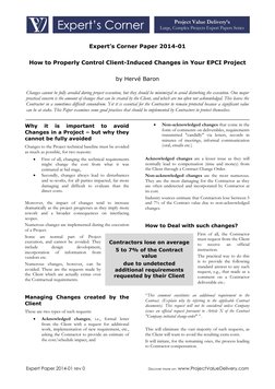 Expert Paper 2014-01 rev 0 
 
Discover more on: www.ProjectValueDelivery.com 
 
Expert’s Corner Paper 2014-01 
 
How to Pro