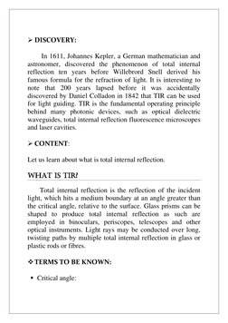 Total Internal Reflection Explained | PDF | Refraction | Reflection ...