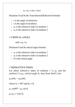 Total Internal Reflection Explained | PDF | Refraction | Reflection ...