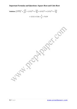 Square and Cube Root Practice Questions | PDF | Mathematical Analysis ...