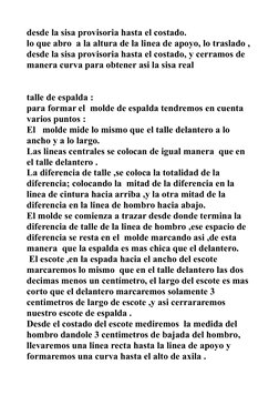 desde la sisa provisoria hasta el costado. 
lo que abro  a la altura de la linea de apoyo, lo traslado , 
desde la sisa provi