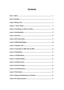 Contents 
 
About   Arduino..................................................................................................