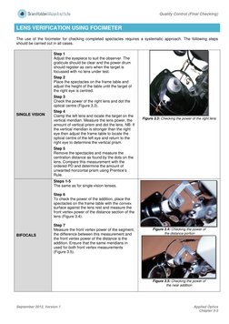 Quality Control (Final Checking) 
 
September 2012, Version 1 
Applied Optics
Chapter 3-3 
 
LENS VERIFICATION USING FOCIME