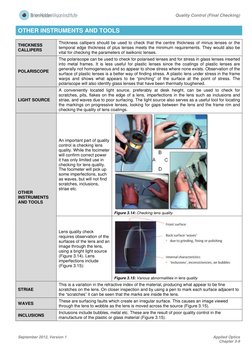 Quality Control (Final Checking) 
 
September 2012, Version 1 
Applied Optics
Chapter 3-9 
 
OTHER INSTRUMENTS AND TOOLS