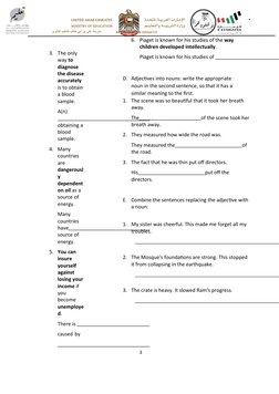 مدرسة علي بن أبي طالب للتعليم الثانويAli Bin Abi Taleb School C3
`
3. The only 
way to 
diagnose 
the disease 
accurately 
is