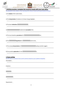 مدرسة علي بن أبي طالب للتعليم الثانويAli Bin Abi Taleb School C3
`
3.  Writing
 
   practice:
 
   complete
 
   the
 
   sen