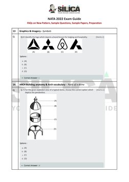 NATA 2022 Exam Guide
FAQs on New Pattern, Sample Questions, Sample Papers, Preparation
13
Graphics & Imagery - Symbols
Q
14
A