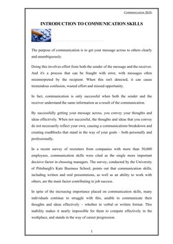 Introduction to Communication Skills | PDF | Communication | Understanding