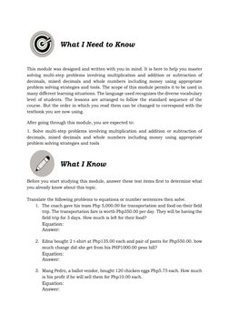 Multi-Step Decimal Problem Solving | PDF | Weight | Learning