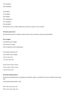 Vós estudastes
Eles estudaram
Eu estudarei
Tu estudarás
Ele estudará
Nós estudaremos
Vós estudareis
Eles estudarão
Perceberam
