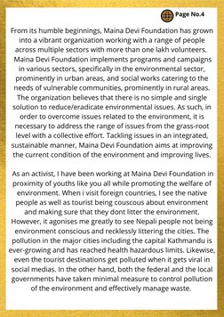 From its humble beginnings, Maina Devi Foundation has grown
into a vibrant organization working with a range of people
across