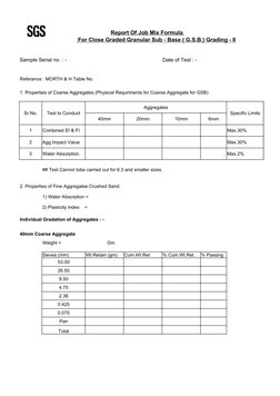 Gsb Grade Chart.pdf GSB Grade II Mix Design Specifications | PDF