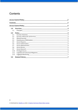 Contents
Access Control Policy_______________________________________________________________________________2
Contents______