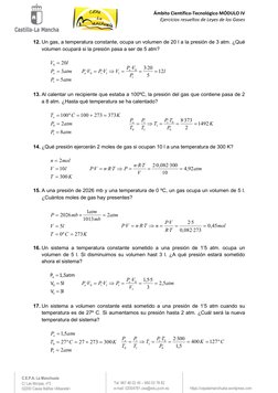 Ejercicios Resueltos Leyes de Gases | PDF | Gases | Materiales ...